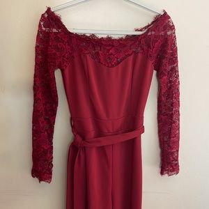 New lace off shoulder jumpsuit